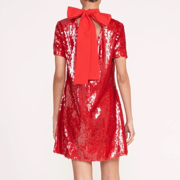 STAUD MINI ILANA DRESSPOINSETTIA SEQUINS